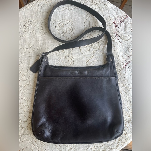 Vintage Coach Legacy Dark Grey Leather Hippie Saddle 9146. Made in Costa Rica. - Picture 3 of 10